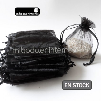 Bolsa Organza 12X18 NEGRA