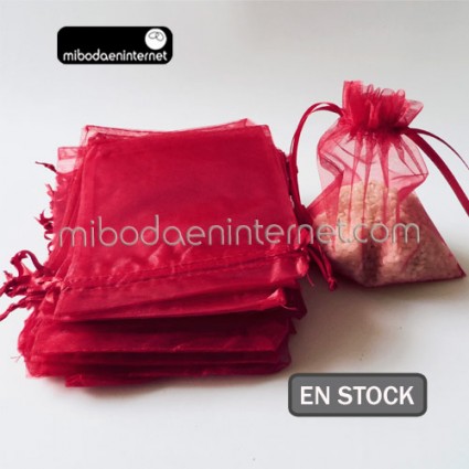 Bolsa Organza 12X18 BURDEOS