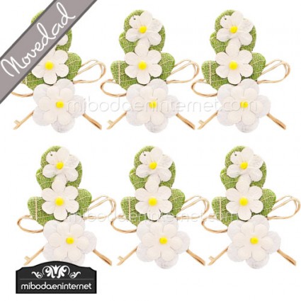 Flores Adhesivas Margaritas pack 6 ud