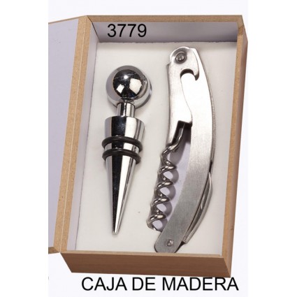 SET VINO EN CAJA MADERA