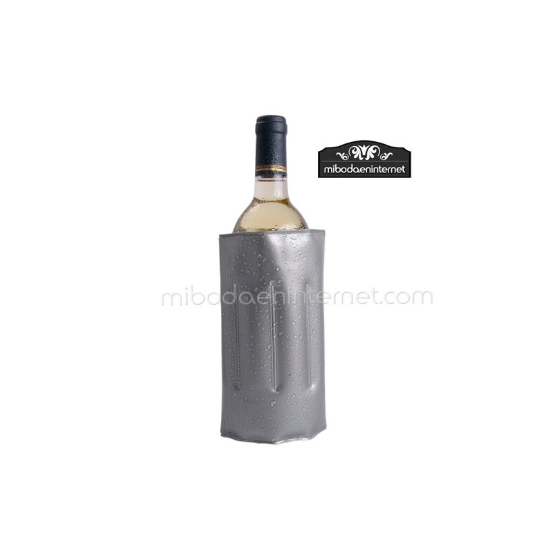 Enfriador botellas Vino plateado - Mibodaeninternet