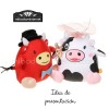 Figura de pastel Novios Peluches Toro y Vaca