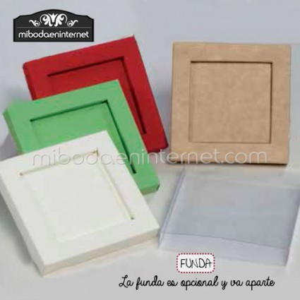 Caja 4 Napolitanas Color Liso 10x1.5x10 cm