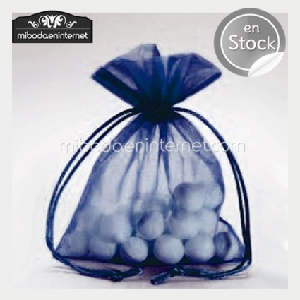 Bolsa Organza 10x12 AZUL MARINO cola ratón