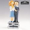 Figura Pastel Bodas 25 Aniversario 22,5 cm-Bodas Plata