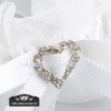 Liga Novia Puntilla Blanca broche strass corazón