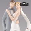 Pareja de Novios 23 cms estilo Clásico Abrazados
