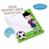 Funda Cartulina silueta Futbol blaugrana caja acetato