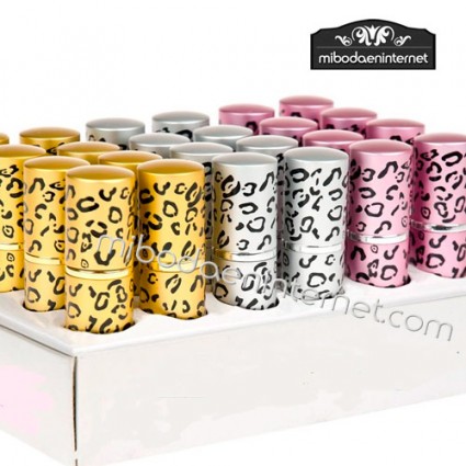 Perfumador metal strass animal print leopardo