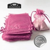 Bolsa Organza 12x17,5 ROSA PALO