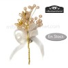 Broche Perlas Beige y doradas