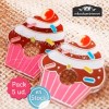 Cierre decorativo Cupcake pack 5 ud