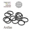 Anilla metal negra abierta 06 mm Pack 20 ud