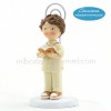 Sujeta-tarjetas Niño Comunión Traje Beige 10.5cm