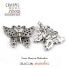 Charm Mariposa plata labrada 34x26mm