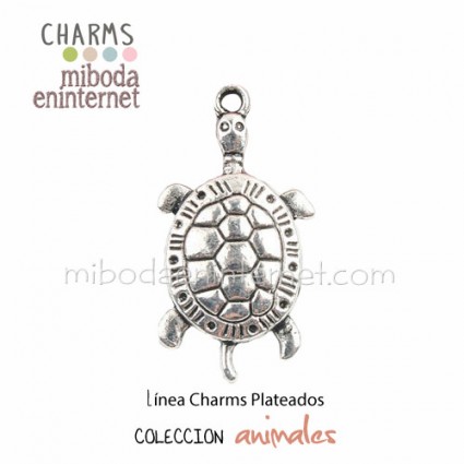 Charm Tortuga plata 15x9mm