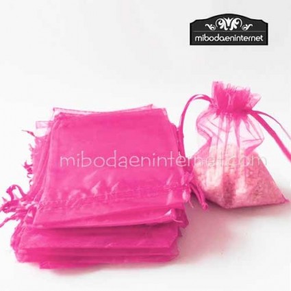 Bolsa Organza 10X11,5 FUCSIA