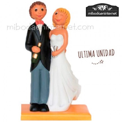 Figura Pastel Novios Brindando - Oferta