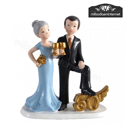 Figura Pastel 50 Aniversario Copas