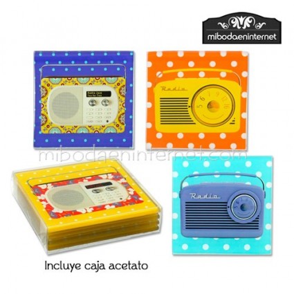 Posavasos Cristal Diseño Radios