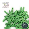 Mini Pinza madera verde Pack 25