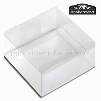 Caja Acetato Transparente Cuadrada 12x12x4 cms