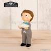 Figura pastel niño cojin anillos Pop & Fun 11 cms.