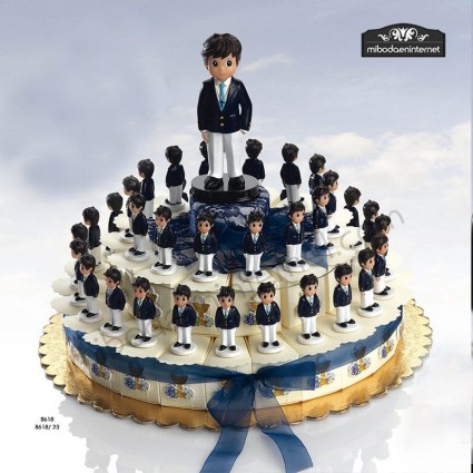 Tarta Cajitas Niño Comunión Traje 8618-DP