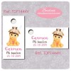 Sujeta Tarjetas Bebé Niña Gorrito Animal