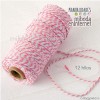 Cordón bicolor Baker's Twine 3mm rosa