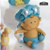 Figura Pastel Hucha Bebé Pañal Niño celeste