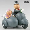 Figura Pastel Pit & Pita Moto Vespa con Sidecar Hucha 17 cms