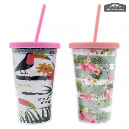 Vaso PVC Flamencos