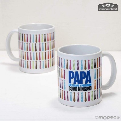 Taza cerámica Papá corbatas en caja regalo