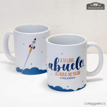 Taza cerámica A tu lado Abuelo en caja regalo