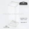 Caja Transparente 4 x 4 x 12 cms