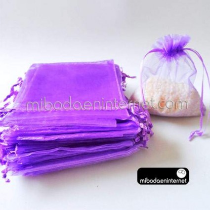 Bolsa Organza 12x18 morado