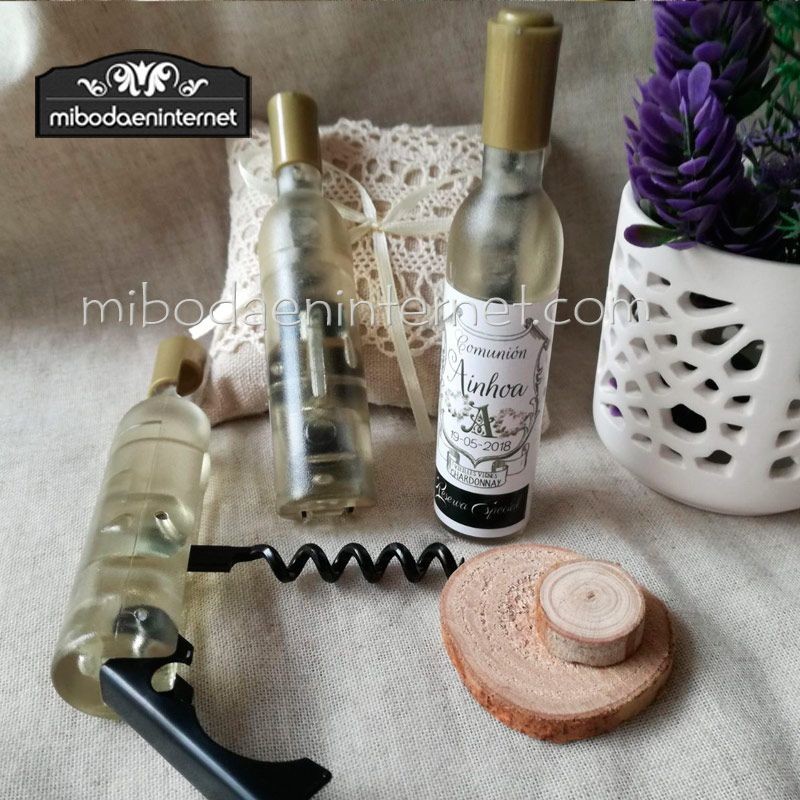 Set de vino Unión Corazoness. Detalle de boda para hombres.