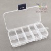 Caja rectangular plastico transparente 10 espacios movibles