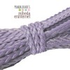 Cordón simil cuero trenzado plano lila y blanco