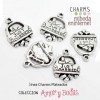 Charm coche novios Just Married plateado