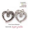 Colgante metal plata con relieve