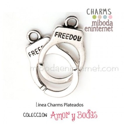 Charm esposas plateado