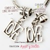 Charm letras LOVE con adaptador europeo pulsera