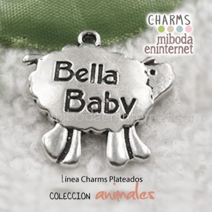 Charm Oveja Bella Baby plateada