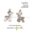 Charm Carrito Bebé plateado