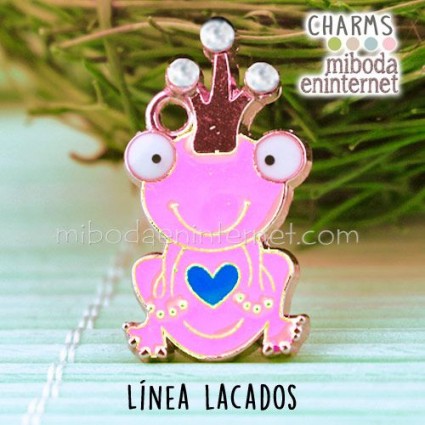 Charm Lacado Rana rosa