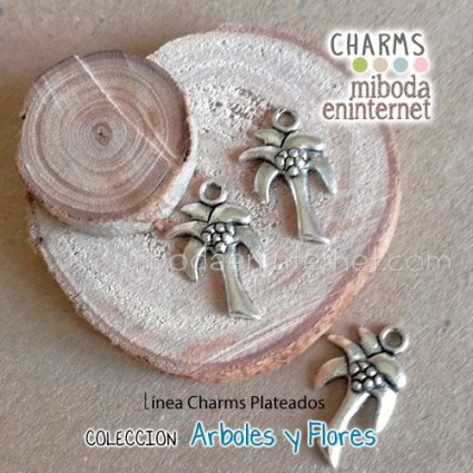 Charm Palmera plateado