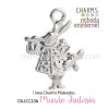 Charm Conejo Alicia plateado 2D