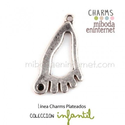 Charm Pie Silueta 2D plateado